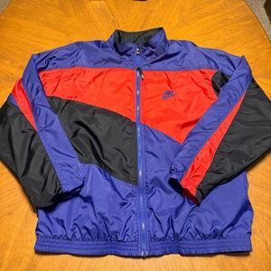 Nike Men’s Colorblock Windbreaker Jacket - Blue Red Black